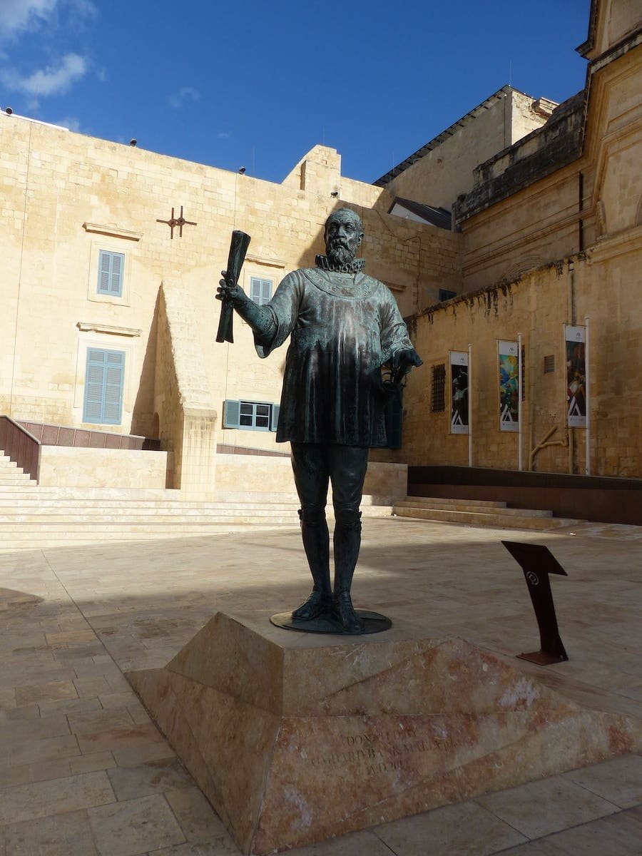 Jean de Valette Statue of Grand Master Jean de Valette in a square in Valletta