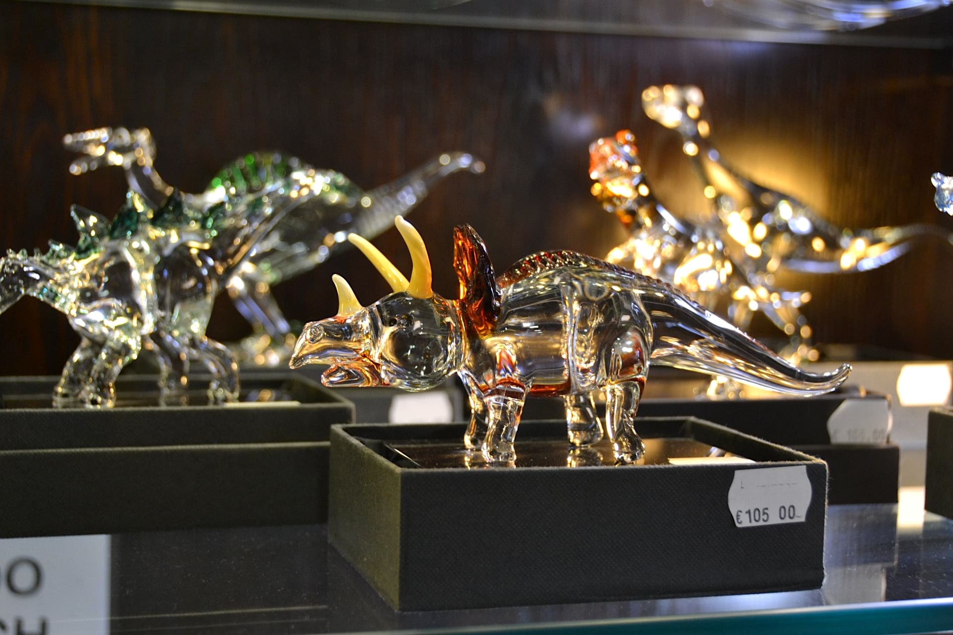 Mdina Glass dinosaurs Hand-blown glass dinosaur figurines