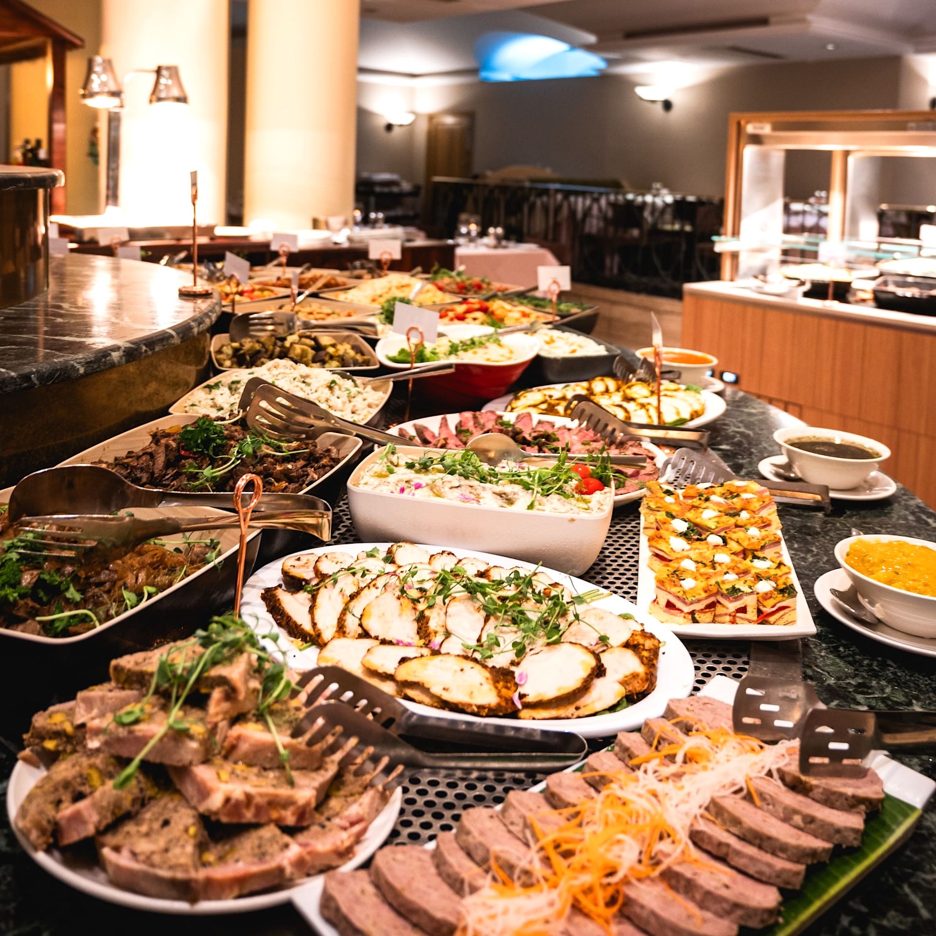 Buffet della cena al Corinthia St George’s Bay di Malta