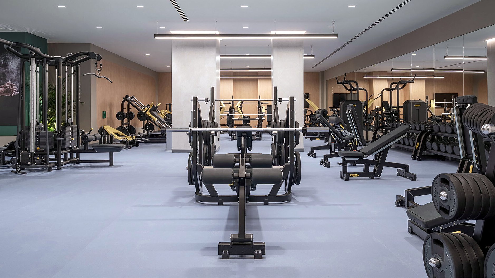 Aparelhos de musculação do ginásio Body Rock no Hard Rock Hotel Malta