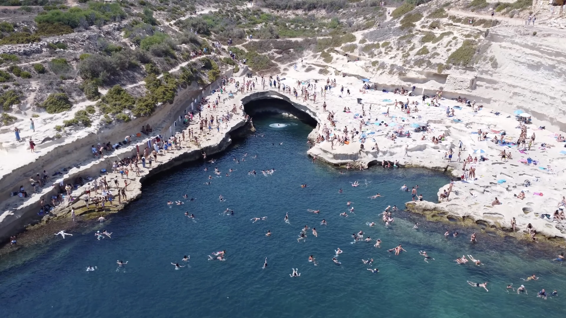 Malte : St Peter’s Pool St Peter’s Pool vue du ciel