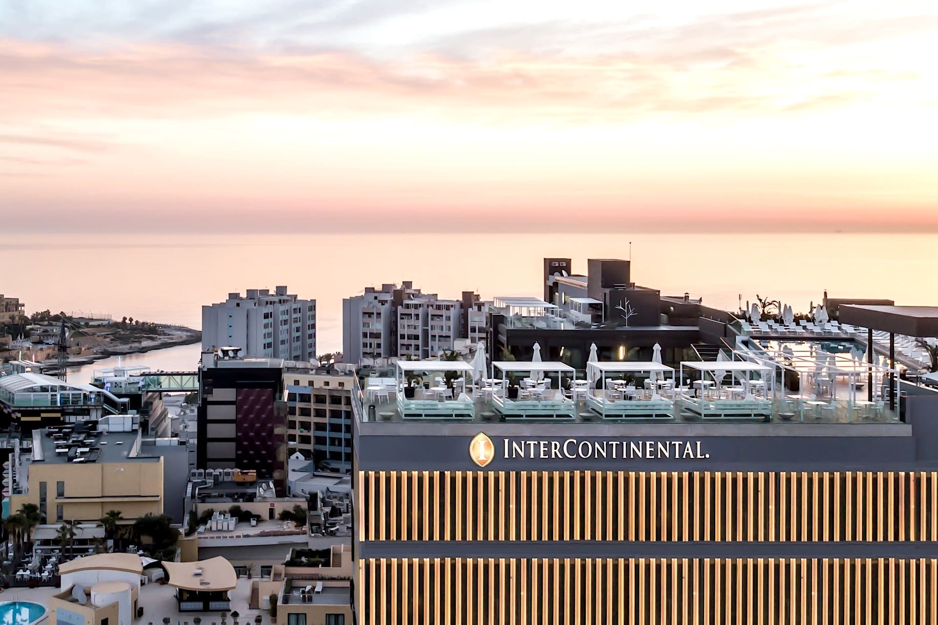 Saint Julian's - Intercontinental Aerial view of Saint Julian's and the Intercontinental Hotel
