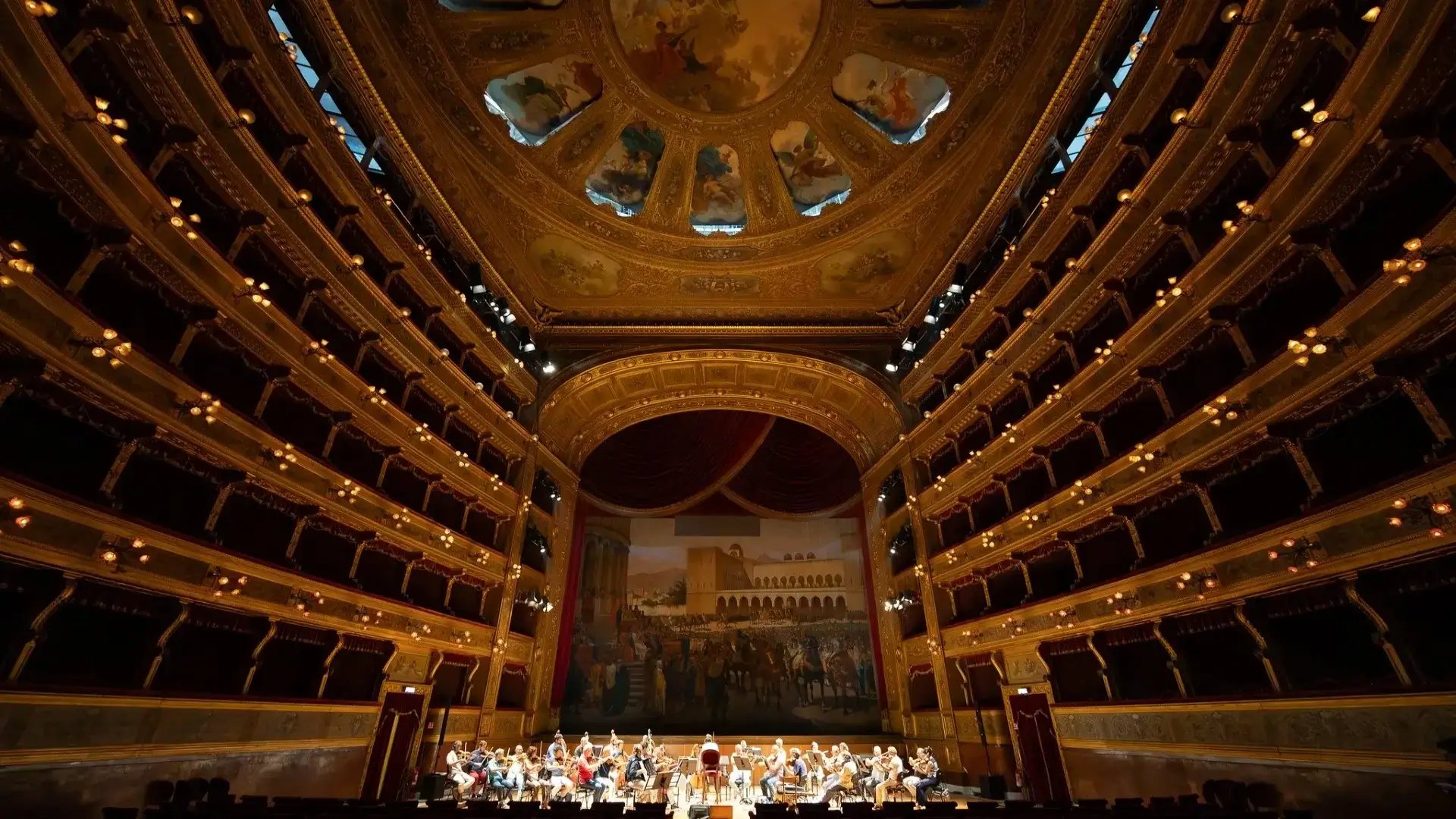 Teatro Massimo, Palerme Salle et loges dorées du Teatro Massimo de Palerme