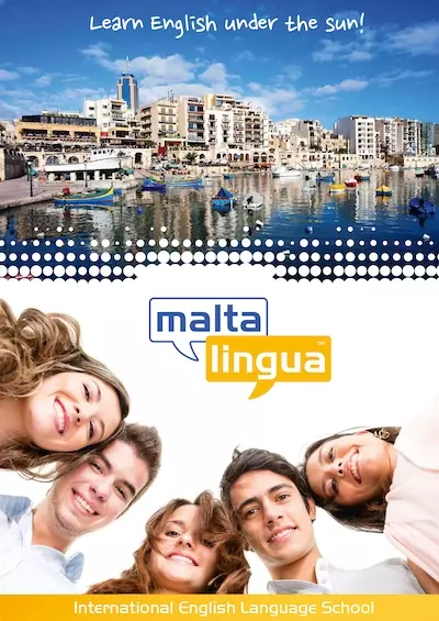 Folleto de la escuela Maltalingua de Malta para adultos