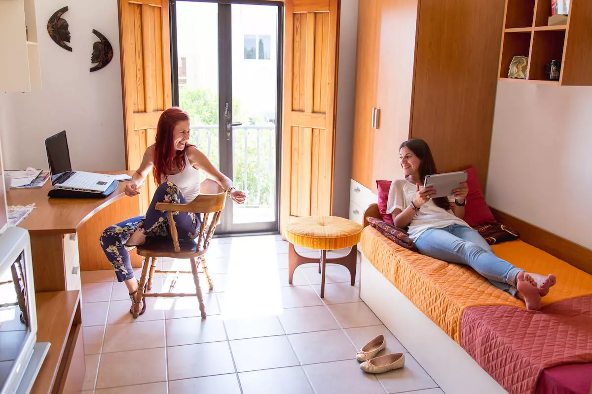 Two students in their homestay at EC Malta
