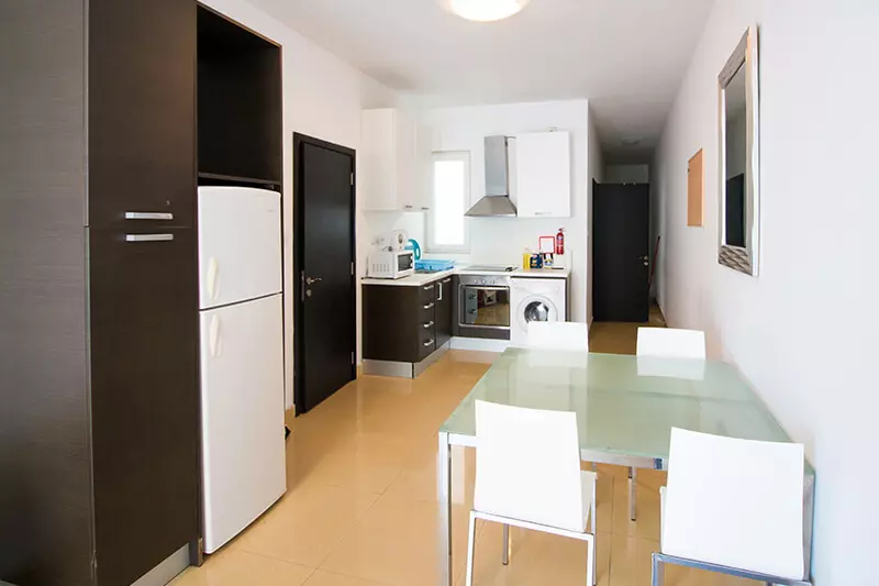 Kitchen of individual apartment at EC Malta