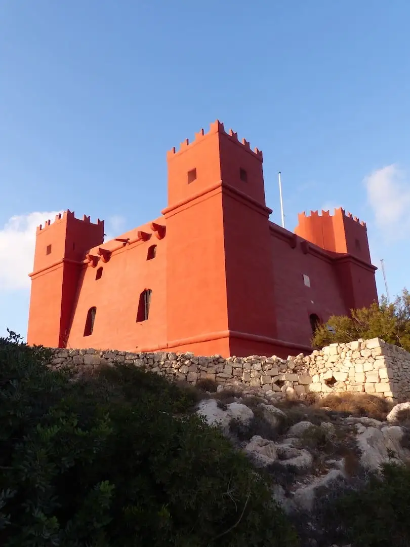 Red tower in Mellieha: St Agatha's Tower