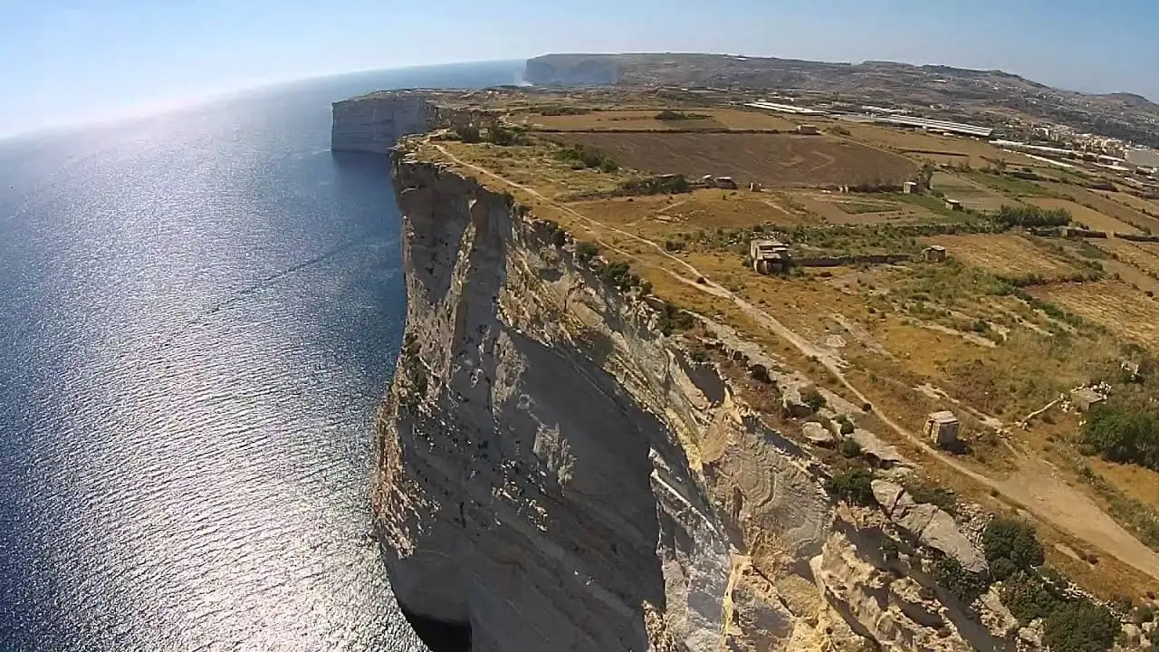 Ta’ Ċenċ Cliffs aerial view