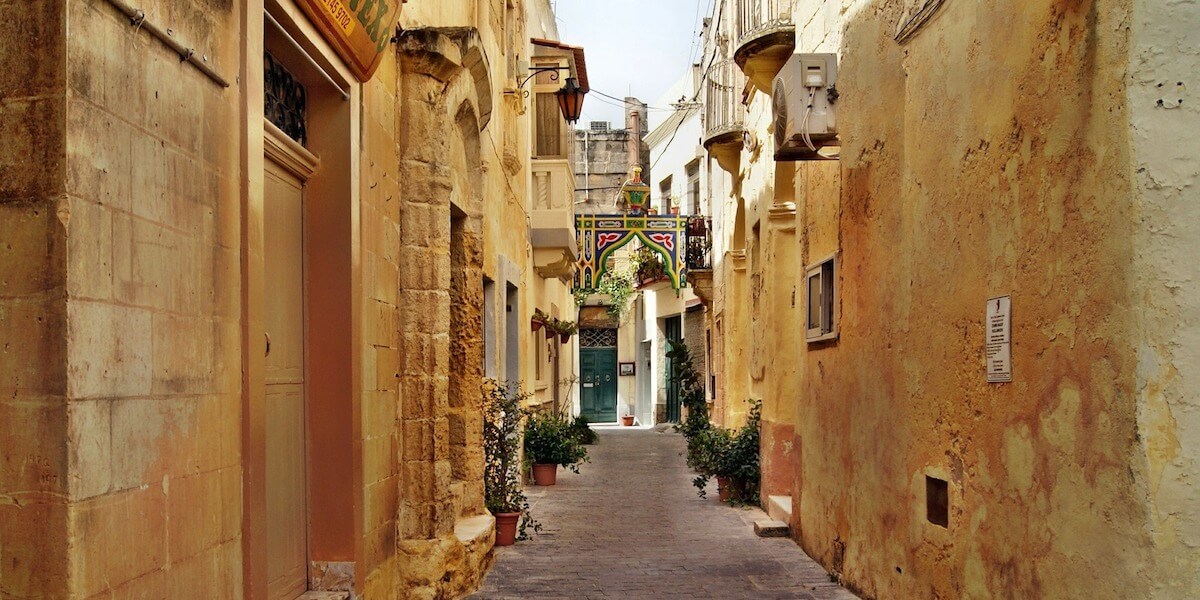 Street in Valletta Malta