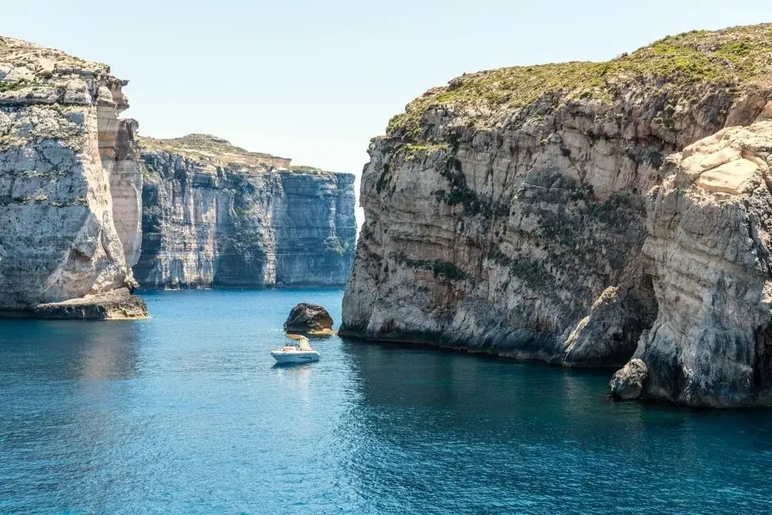 Paisaje de Acantilados Gozo Malta