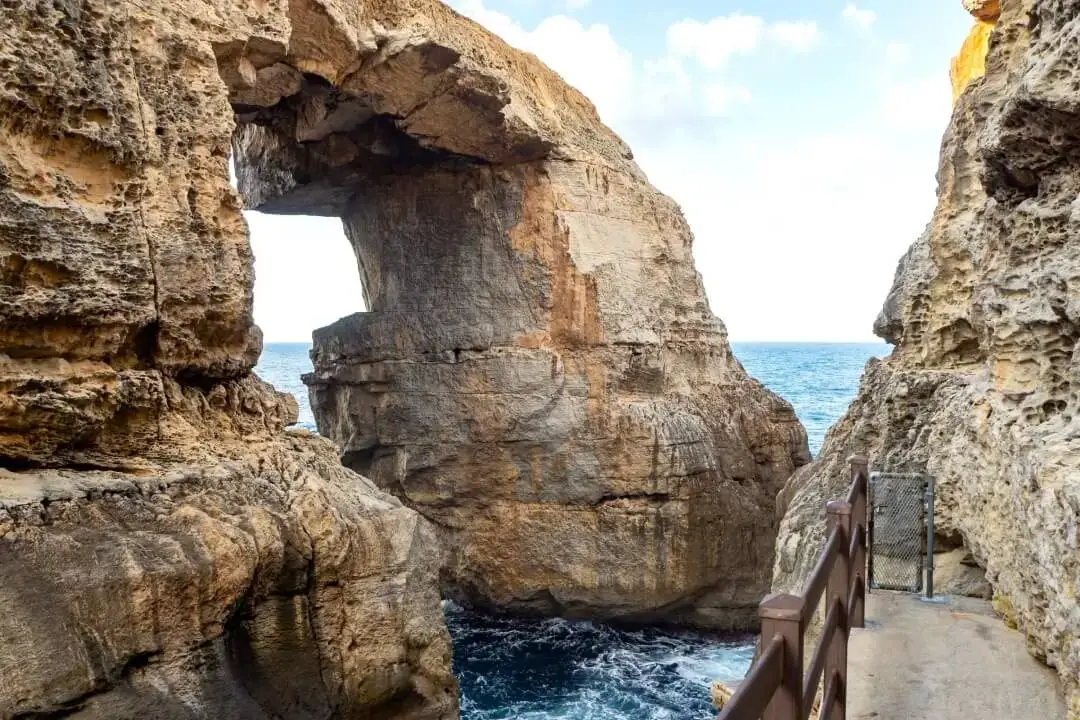 Wied il-Mielaħ Window Gozo Malta arch