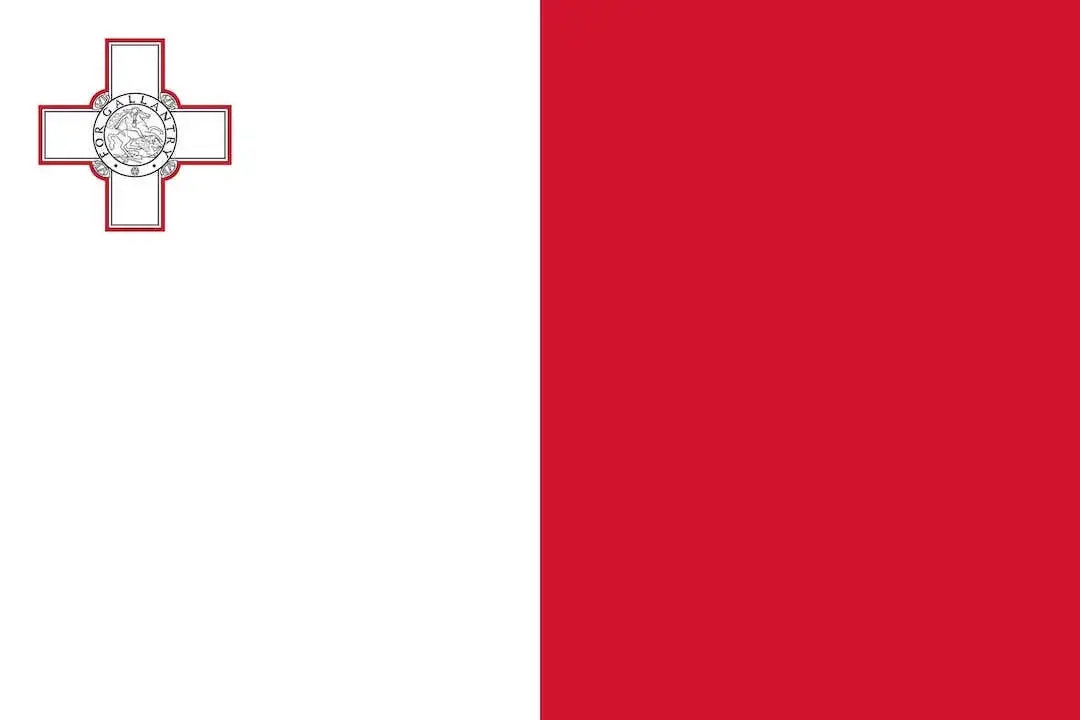 Bandera oficial de Malta (Blanco y Rojo)