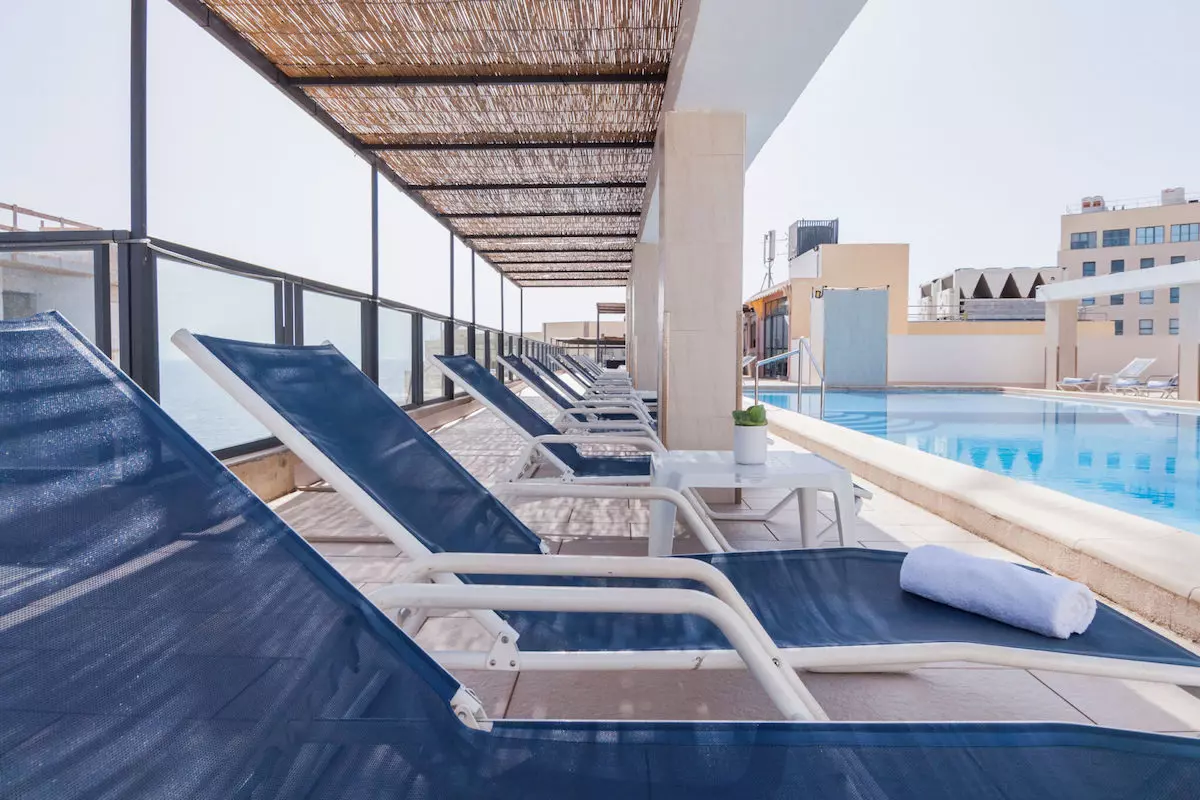 Rooftop pool at Alexandra Hotel Malta