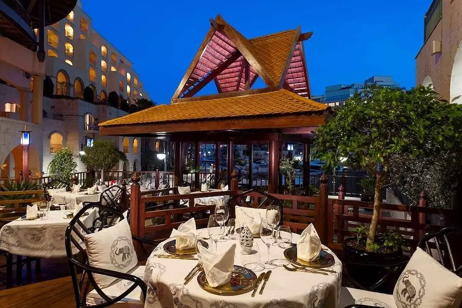 Restaurante del hotel Hilton en Malta