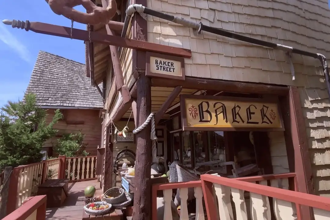 Wooden chalet of Popeye Village