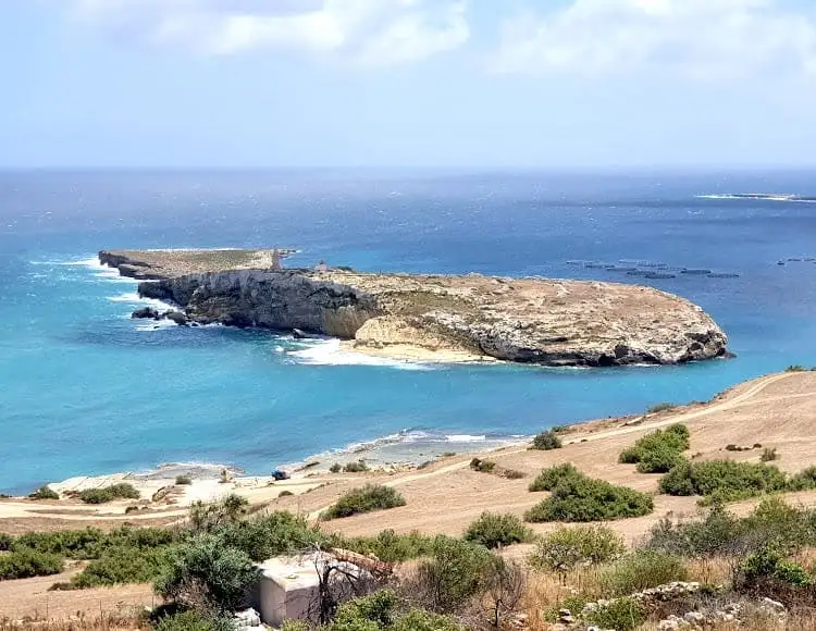Vista de la isla de San Pablo en Malta
