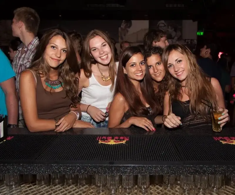 Students enjoying nightlife in Paceville