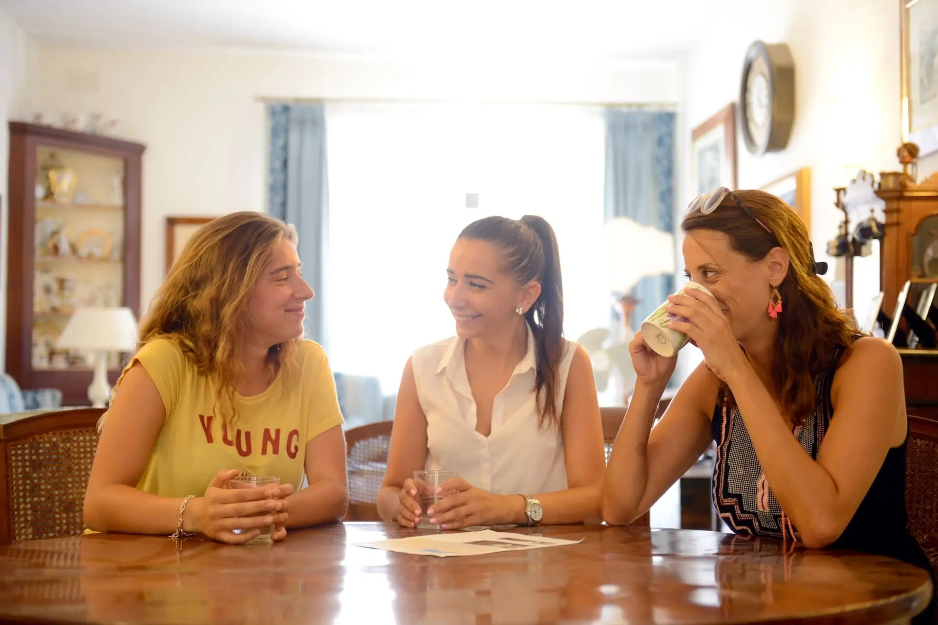 Friendly moment in a host family in Malta