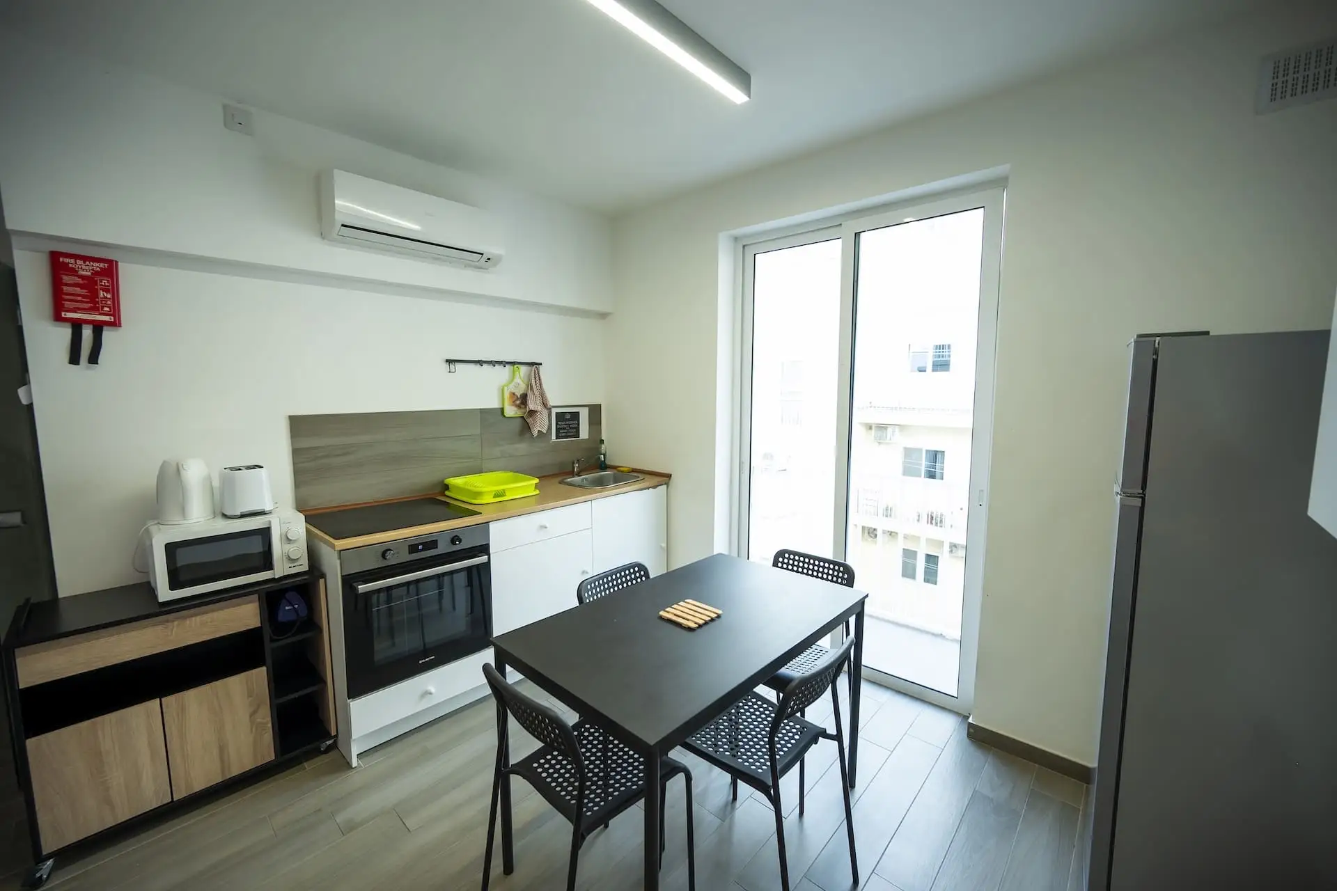 Bright kitchen of the Onsite residence in Sliema