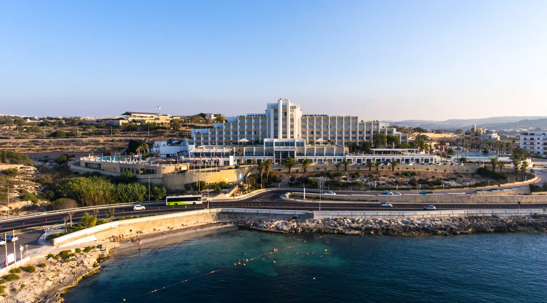 Full aerial view of Salini Resort Malta