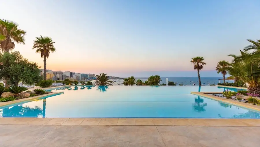 Swimming pool with sea view at Salini Resort