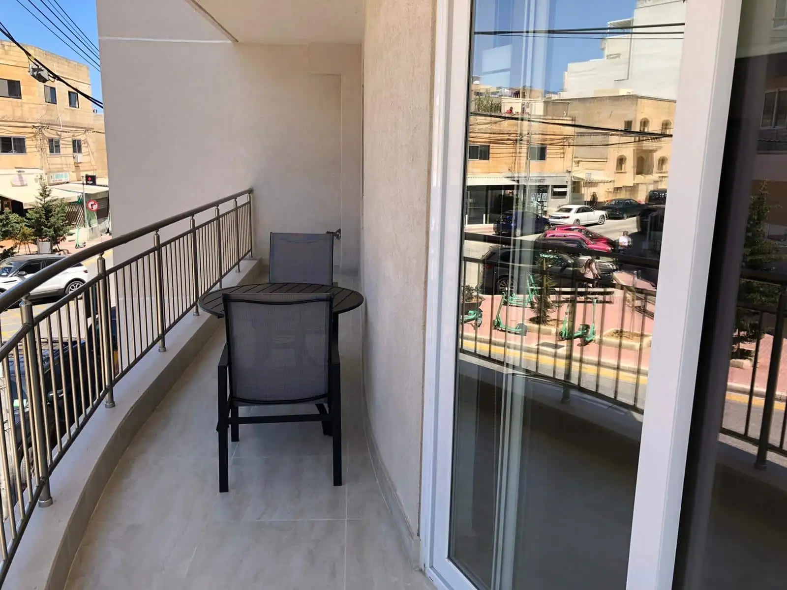 Modern balcony with clear view from EC Malta apartment