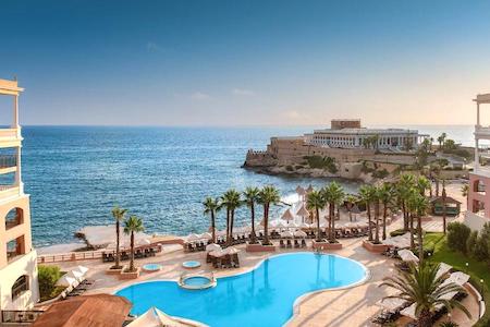 Panoramic view from the Westin Dragonara Hotel in Malta