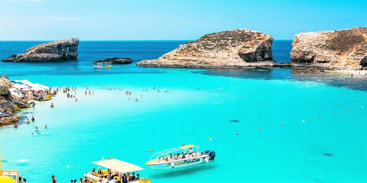 Boats in Blue Lagoon Malta