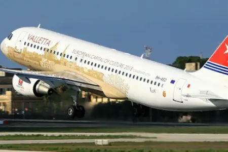 Airmalta's departing aircraft