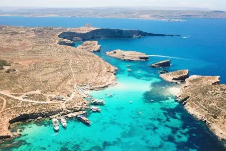 Comino Malte vue du ciel