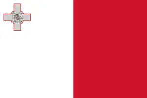 drapeau de malte (rouge et blanc)