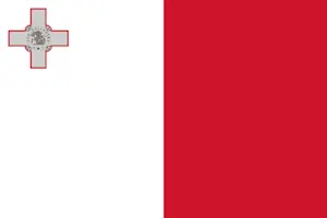 Bandeira Malta Bandeira de Malta (vermelha e branca)