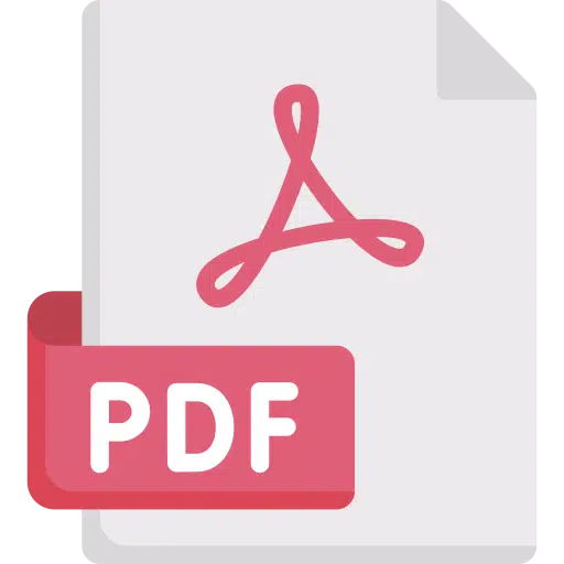 Icone PDF mots les plus utilisés en anglais